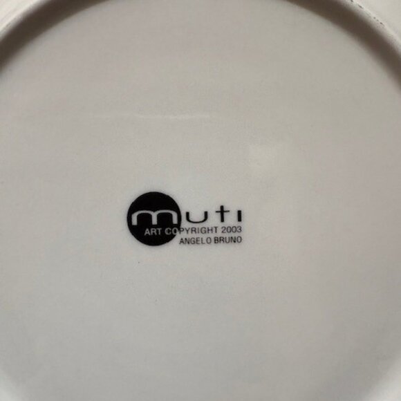 2003 Set of 4 CAMEMBERT Extra Fin CHEESE Ceramic 8" Plates MULTI Angelo Bruno - Picture 8 of 8